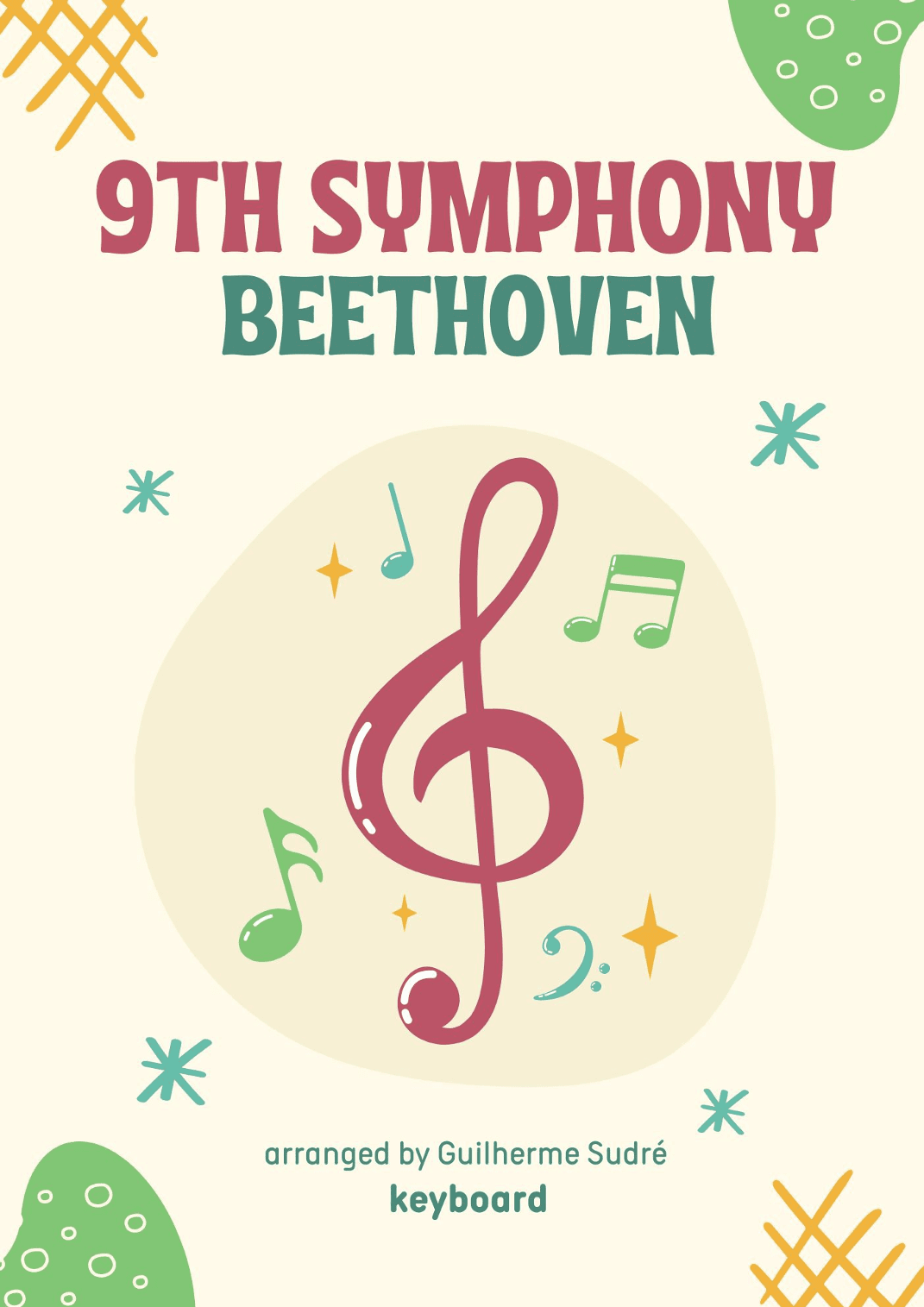 9th Symphony - KEYBOARD (with chords) (arr. Guilherme Sudré)