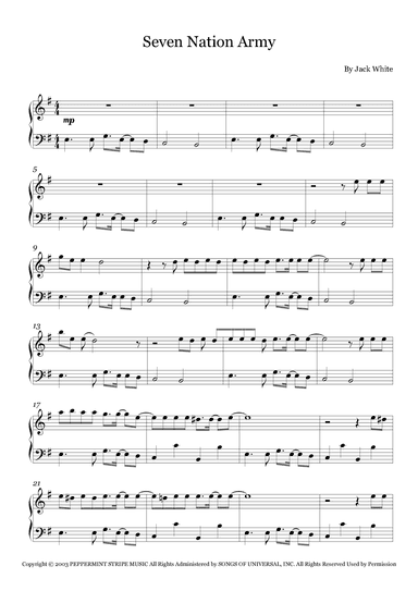Seven Nation Army (arr. Fernanda Moura)