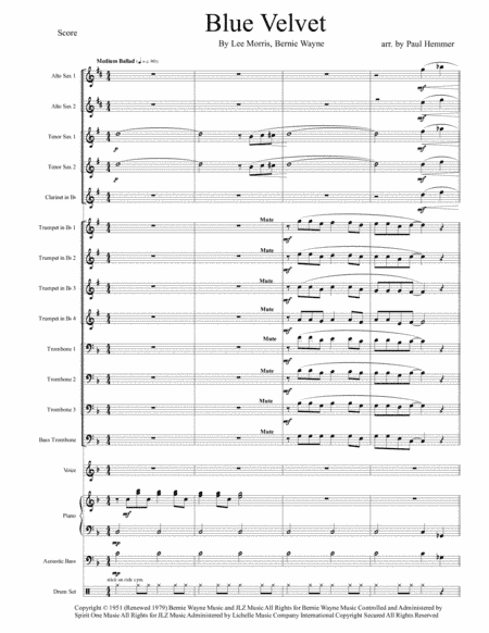 Blue Velvet (arr. Paul Hemmer)
