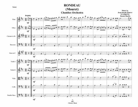 Rondeau (Mouret) - Chamber Orchestra - Intermediate (arr. Dennis Ruello)