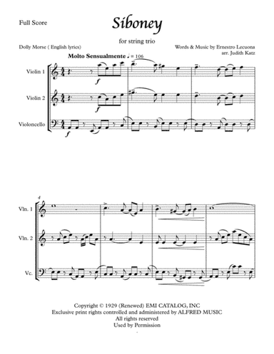 Siboney (arr. Judith Katz)