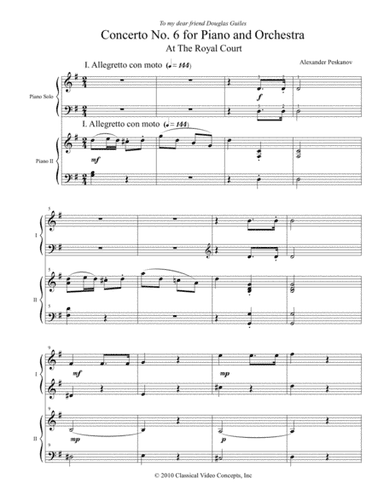 Concerto No. 6 "Royal Concerto" for Piano and Orchestra (First Edition)