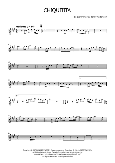 Chiquitita (arr. Douglas Wattson)