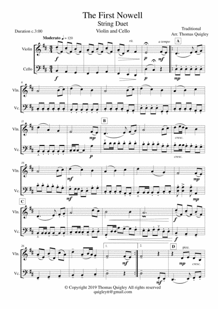 The First Nowell (arr. Thomas Quigley)
