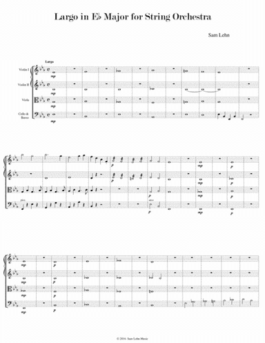 Largo in Eb Major for String Orchestra