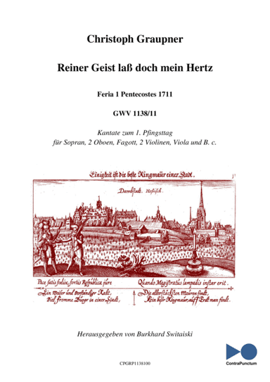 Graupner Christoph Cantata Reiner Geist laß doch mein Hertz GWV 1138/11 (arr. Dr. Burkhard Switaiski)