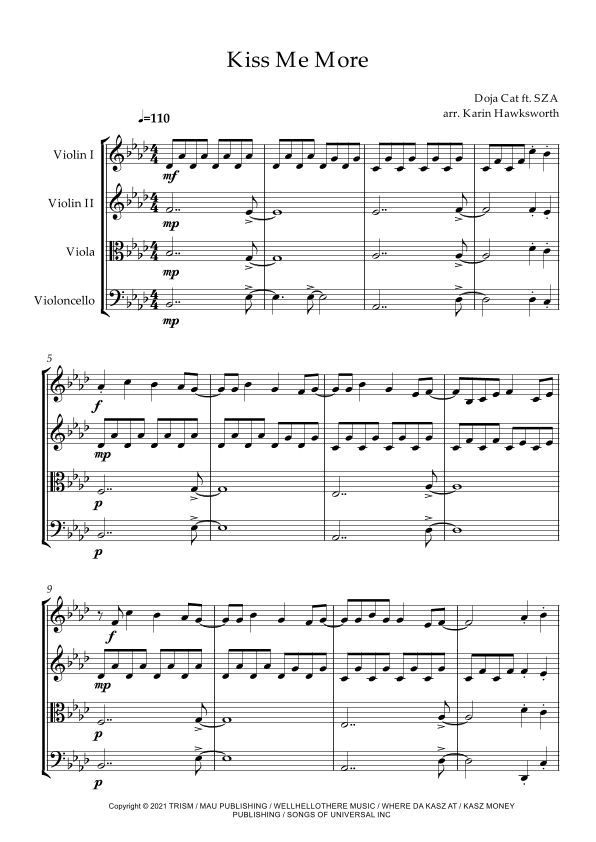 Kiss Me More (arr. Karin Hawksworth)
