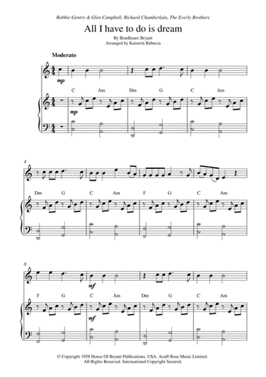 All I Have To Do Is Dream (arr. Kaiserin Rebecca)