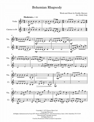 Bohemian Rhapsody (arr. Emily Gray)