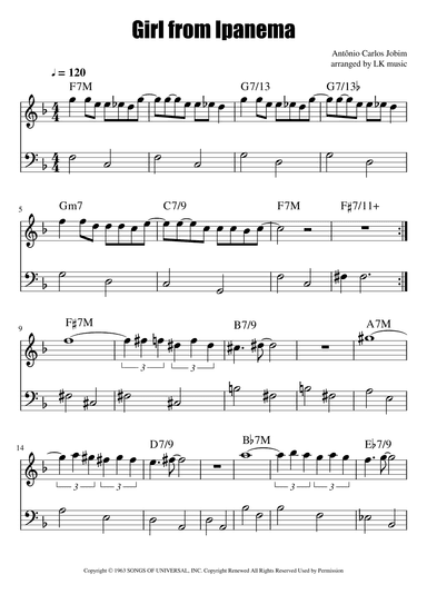 Garôta De Ipanema (arr. Lkmusic)
