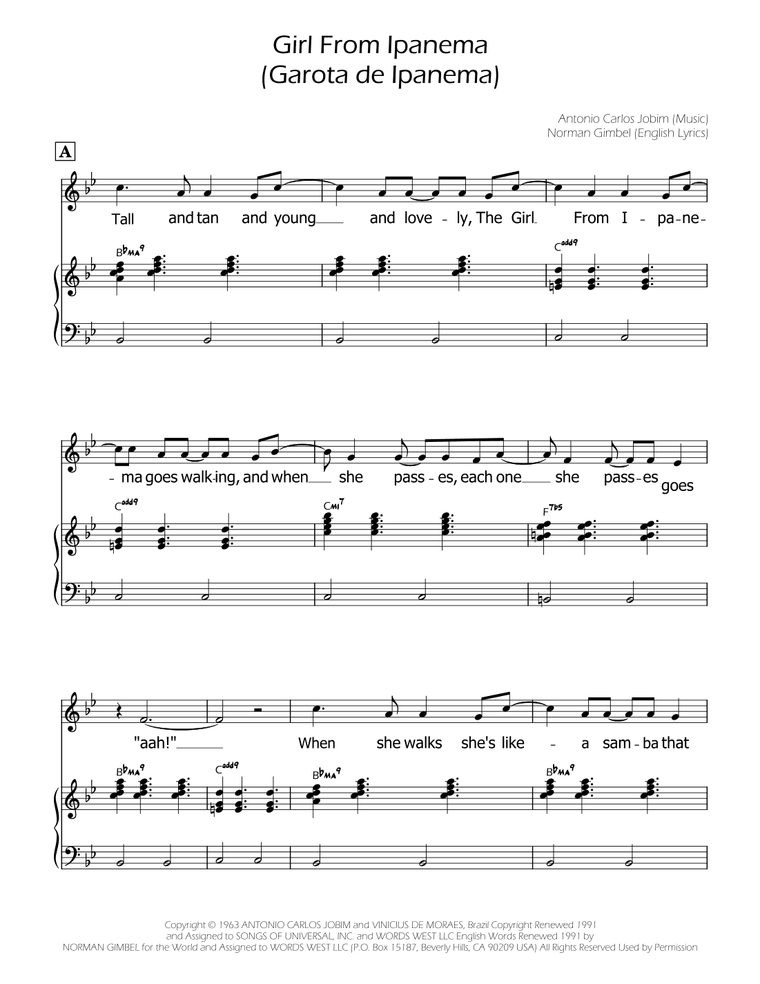 The Girl From Ipanema (garôta De Ipanema) (arr. Ygor Nunes)