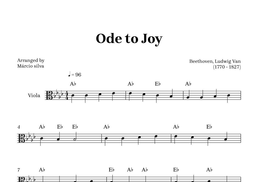 Ode to Joy (arr. Márcio Silva)
