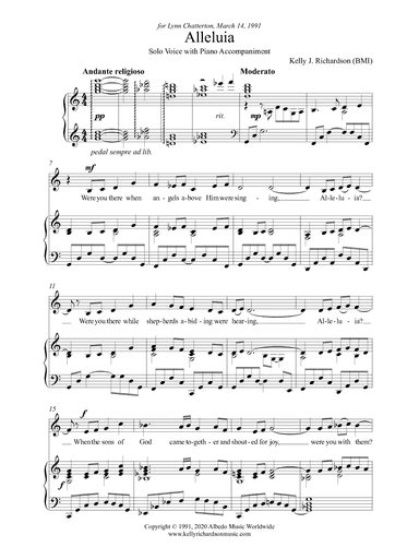 Alleluia for Medium Low Voice