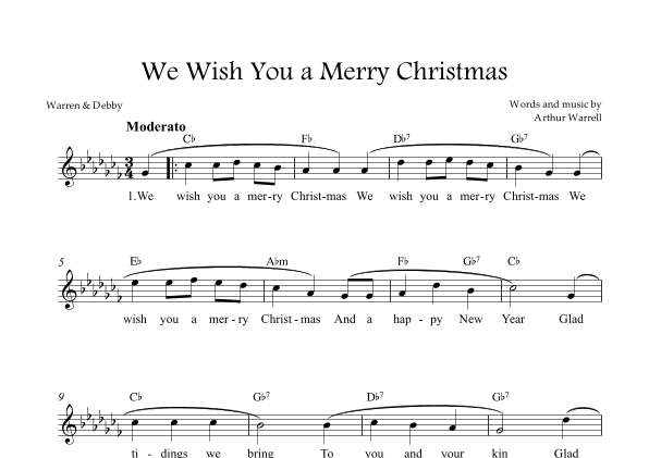 We Wish You a Merry Christmas (arr. Warren & Debby)