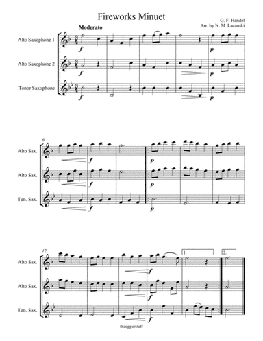 Fireworks Minuet (arr. Nick Lacanski)