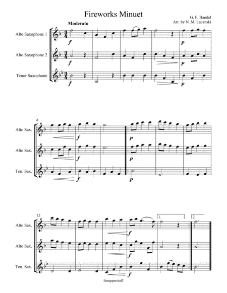 Fireworks Minuet (arr. Nick Lacanski)