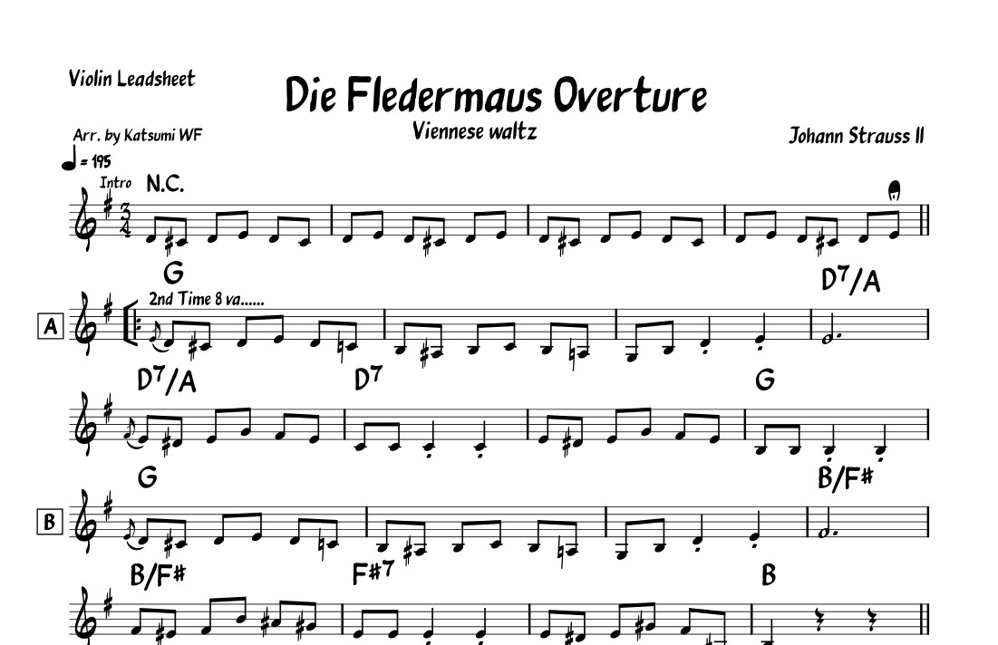 Die Fledermaus Overture (arr. Katsumi WF)