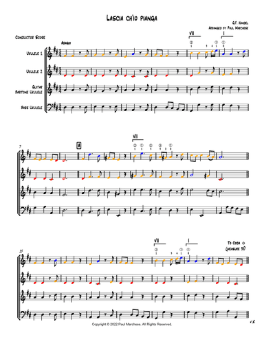 Lascia ch'io pianga (arr. Paul Marchese)