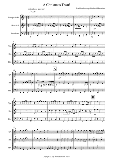 A Christmas Treat! for Brass Trio (arr. David Burndrett)