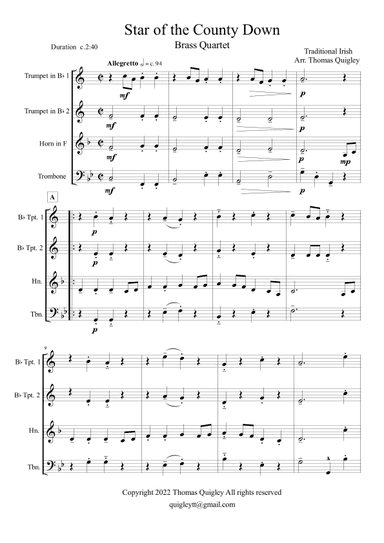 Star of the County Down (arr. Thomas Quigley)