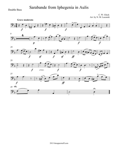 Sarabande from Iphigenia in Aulis (arr. Nick Lacanski)