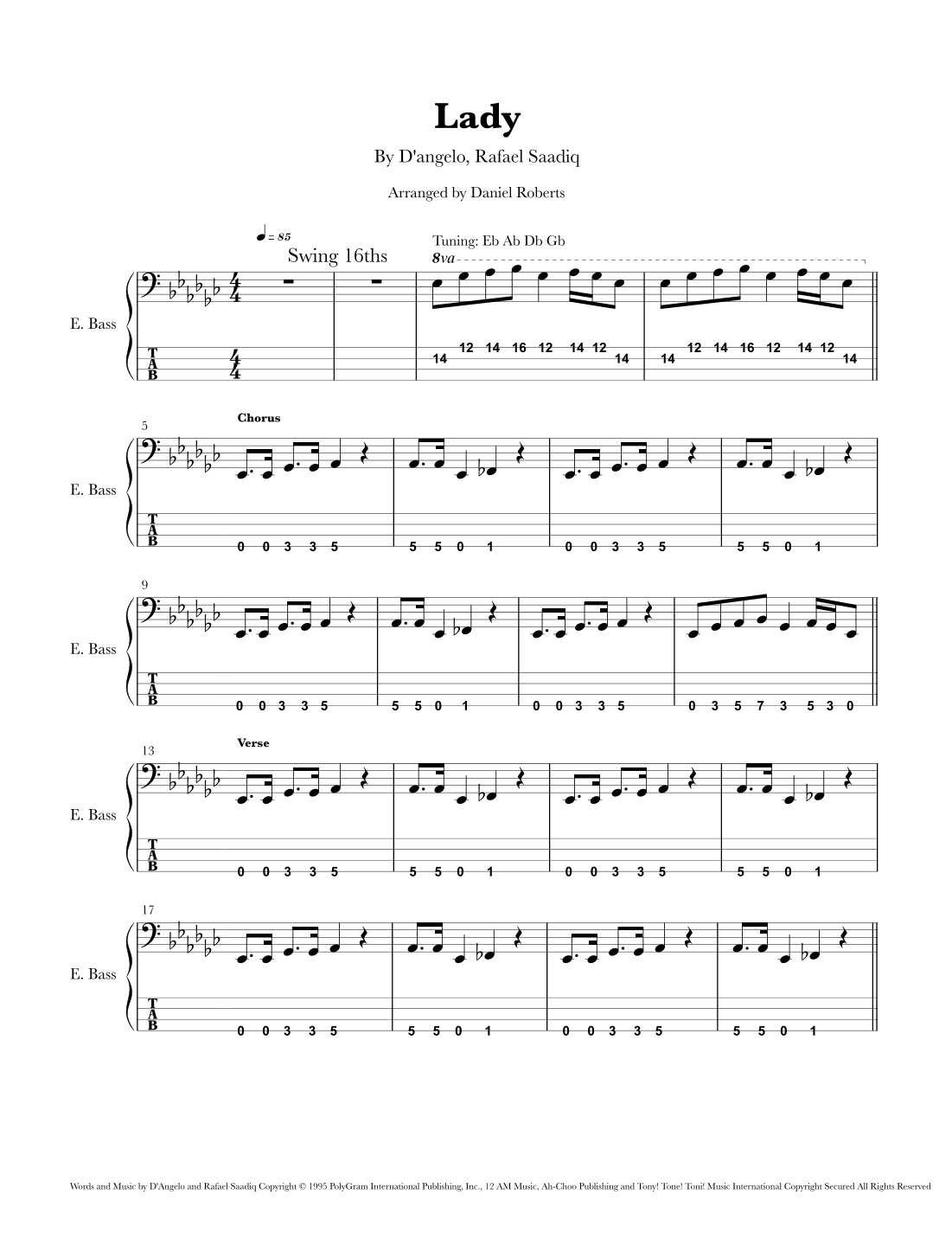 Lady (arr. Daniel Roberts)