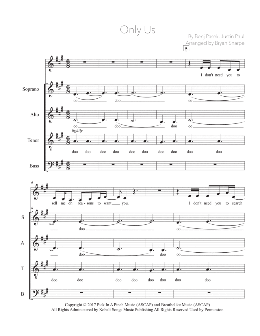 Only Us (arr. Bryan Sharpe)