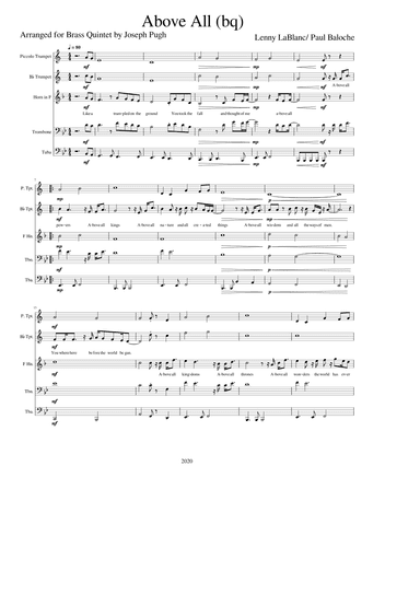 Above All (arr. Joseph Pugh)