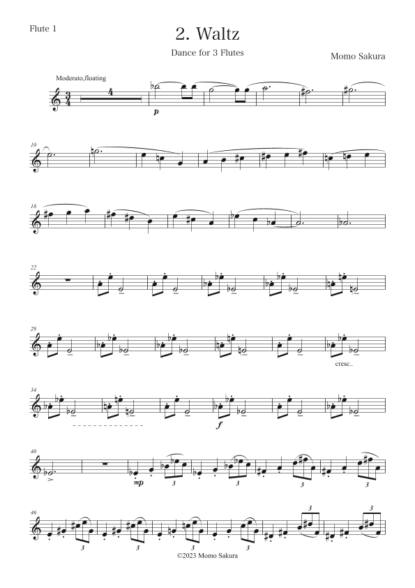 2. Waltz ~Dance for 3 Flutes~
