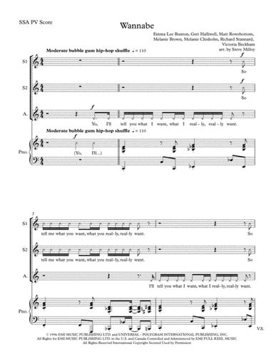 Wannabe (arr. Steve Milloy)