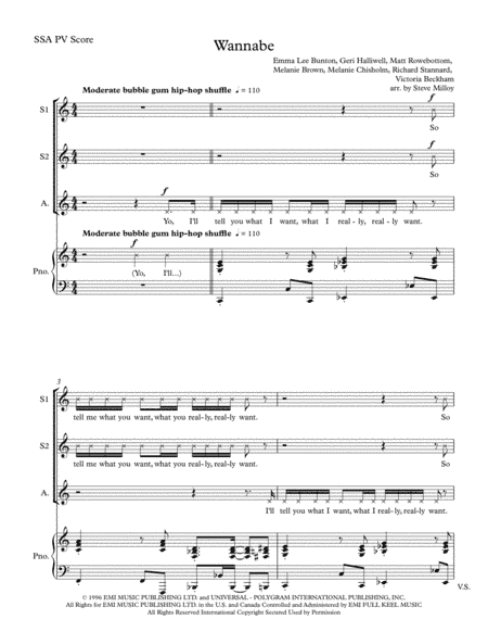 Wannabe (arr. Steve Milloy)