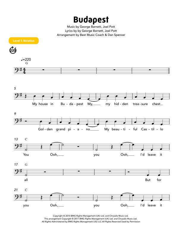 Budapest (arr. Best Music Coach)