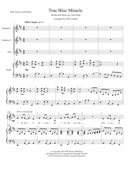 True Blue Miracle (arr. Jeff Lowden)