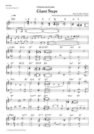 Giant Steps (arr. Popnroll.76)
