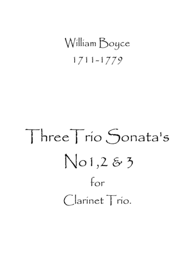 Three Trio Sonatas No.1, 2 & 3 (arr. Spence Bundy)
