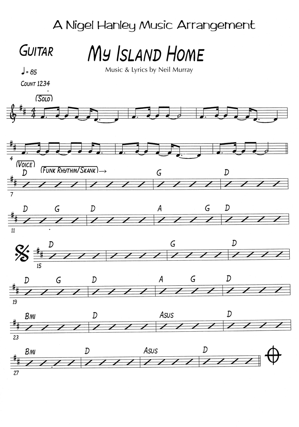 My Island Home (arr. Nigel Hanley)