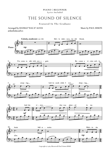 The Sound Of Silence (arr. Danilo "Daca" Alves)
