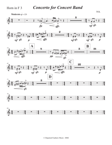Concerto for Concert Band (2011) Horn part 3