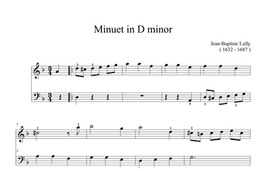 Lully minuet in D minor (arr. Ben Choupak)