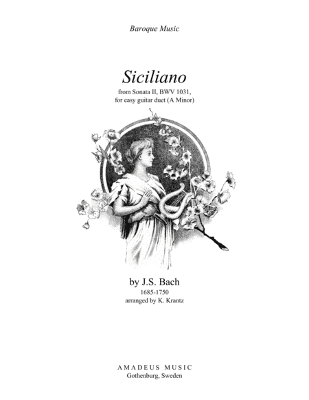 Siciliano BWV 1031 (A Minor) for guitar duo (arr. K. Krantz)