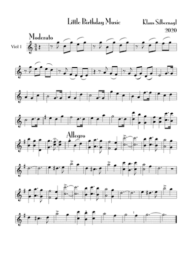 Little Birthday Music (arr. Klaus Silbernagl)