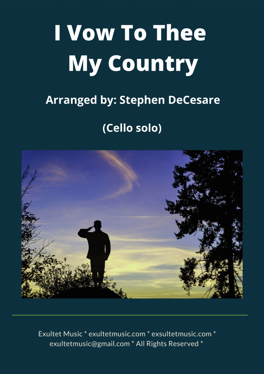 I Vow To Thee My Country (Cello solo and Piano) (arr. Stephen DeCesare)