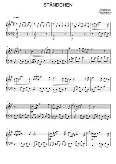 Schubert/Liszt - Ständchen (easy piano) (arr. Music-holley)