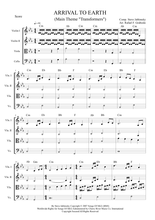 Arrival To Earth (arr. Rafael Ferreira Graboski)