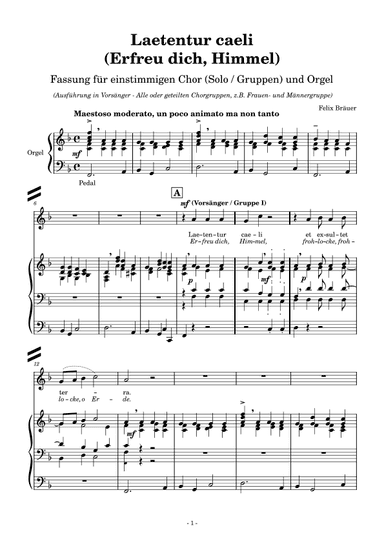 Laetentur caeli (Erfreu dich Himmel)