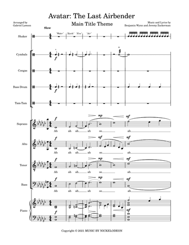 Avatar: The Last Airbender - Main Title Theme (arr. Gabriel Lawson)