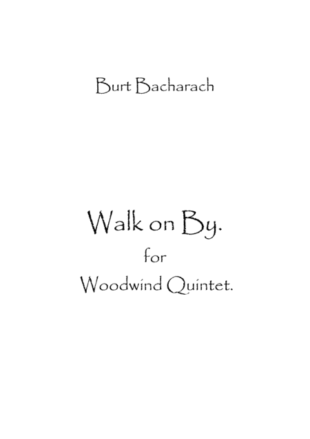 Walk On By (arr. Spence Bundy)