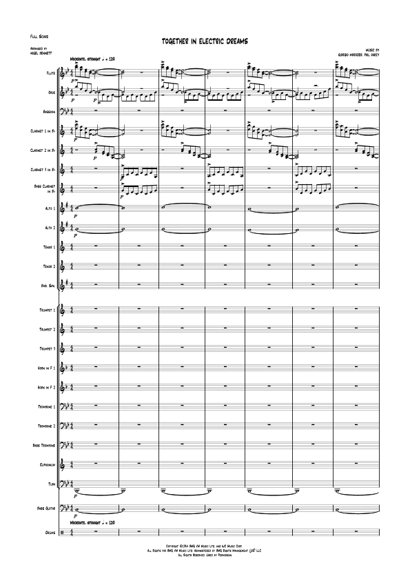Together In Electric Dreams (arr. Nigel Bennett)