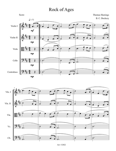 Rock of Ages (String Orchestra or Quintet) (arr. B. C. Dockery)