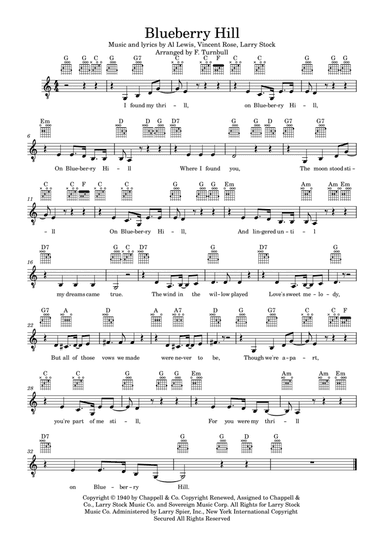 Blueberry Hill (arr. F. Turnbull)